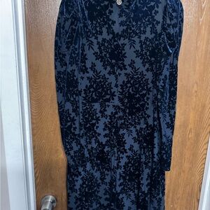 Tommy Hilfiger Dark Blue Floral Long Sleeve Dress